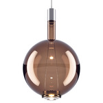 Sky Fall Round Pendant - Chrome / Glossy Bronze