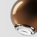 Sky Fall Round Pendant - Chrome / Glossy Bronze