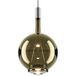Sky Fall Round Pendant - Chrome / Golden Sage