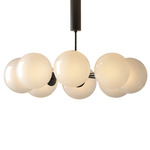 Planets Chandelier - Black / Opal