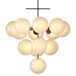 Planets Chandelier - Black / Opal