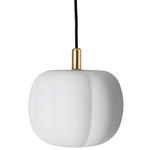 Pepo Pendant - Brass / Opal White