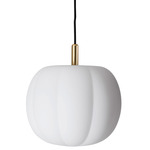 Pepo Pendant - Brass / Opal White