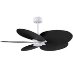 Alessandra Tropical Ceiling Fan - Matte White / Matte Black