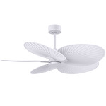 Alessandra Tropical Ceiling Fan - Matte White / Matte White