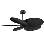 Alessandra Tropical Ceiling Fan - Matte Black / Matte Black