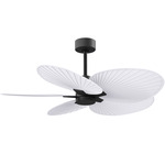 Alessandra Tropical Ceiling Fan - Matte Black / Matte White