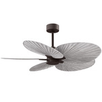 Alessandra Tropical Ceiling Fan - Textured Bronze / Barn Wood Tone