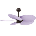 Alessandra Tropical Ceiling Fan - Textured Bronze / Lilac