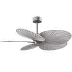 Alessandra Tropical Ceiling Fan - Brushed Nickel / Barn Wood Tone