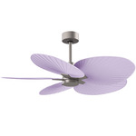 Alessandra Tropical Ceiling Fan - Brushed Nickel / Lilac