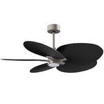 Alessandra Tropical Ceiling Fan - Brushed Nickel / Matte Black