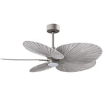 Alessandra Tropical Ceiling Fan - Brushed Nickel / Barn Wood Tone