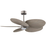 Alessandra Tropical Ceiling Fan - Brushed Nickel / Gray Ash Tone