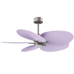 Alessandra Tropical Ceiling Fan - Brushed Nickel / Lilac