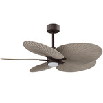 Alessandra Tropical Ceiling Fan - Textured Bronze / Gray Ash Tone