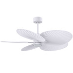 Alessandra Tropical Ceiling Fan - Matte White / Matte White