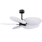 Alessandra Tropical Ceiling Fan - Matte Black / Matte White