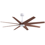 Ariella Ceiling Fan - Matte White / Walnut Tone
