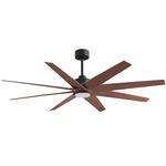 Ariella Ceiling Fan - Matte Black / Walnut Tone