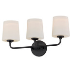 Bristol Bathroom Vanity Light - Black / Satin White
