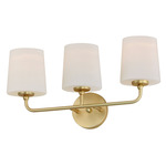 Bristol Bathroom Vanity Light - Satin Brass / Satin White