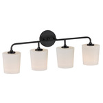 Bristol Bathroom Vanity Light - Black / Satin White