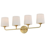 Bristol Bathroom Vanity Light - Satin Brass / Satin White