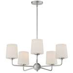 Bristol Chandelier - Satin Nickel / Satin White