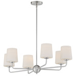 Bristol Chandelier - Satin Nickel / Satin White