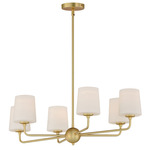 Bristol Chandelier - Satin Brass / Satin White