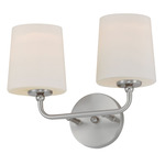 Bristol Bathroom Vanity Light - Satin Nickel / Satin White