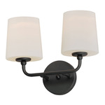 Bristol Bathroom Vanity Light - Black / Satin White