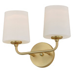 Bristol Bathroom Vanity Light - Satin Brass / Satin White
