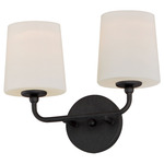 Bristol Anthracite Bathroom Vanity Light - Anthracite / Satin White
