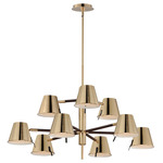 Carlo Chandelier - Heritage Brass / White