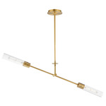 Equilibrium Linear Pendant - Natural Aged Brass / Clear