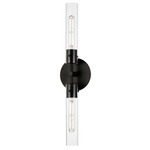 Equilibrium Wall Sconce - Black / Clear