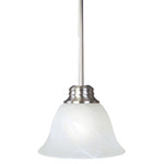 Malaga Mini Pendant - Satin Nickel / Marble