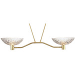 Metropolis Linear Pendant - Satin Brass / Clear