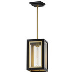 Neoclass Outdoor Pendant - Black / Gold / Clear