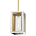 Neoclass Outdoor Pendant - White / Gold / Clear