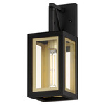 Neoclass Outdoor Wall Light - Black / Gold / Clear