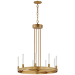 Ovation Chandelier - Gold / Clear Ribbed