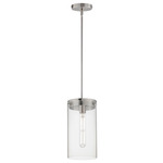 Pinn Pendant - Satin Nickel / Clear