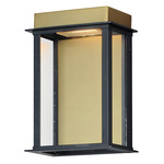 Rincon Outdoor Wall Light - Black / Gold / Clear