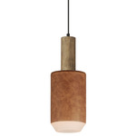 Scout Pendant - Black / Brown Leather