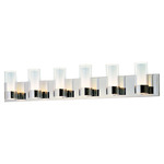 Silo Bathroom Vanity Light - Polished Chrome / Clear / Frosted