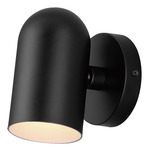 Spot Light Curve Outdoor Wall Light - Black