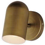 Spot Light Curve Outdoor Wall Light - Natural Aged Brass
